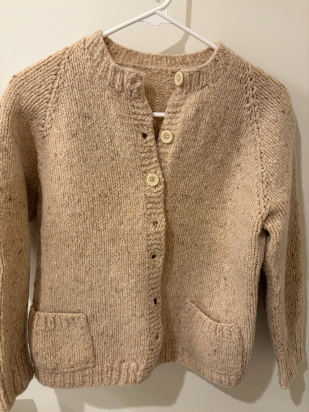 Hand Knot Cozy Women’s Button-Front Sweater Cardigan - Cream